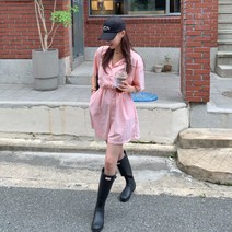 클로슈W / 바스락 나일론 스트링 숏 점프수트 (3color)