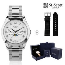 세인트스코트 ST5010M-WS 본사 정품 클래시코 문페이즈 남성 시계
