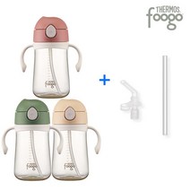 푸고 프리미엄 뉴트럴 PPSU 유아용 대용량 빨대컵 380ml TKFG-380+빨대리필세트, TKFG-380/본품+빨대세트_뉴트럴그린/상품