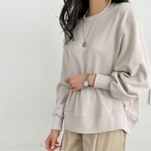 바보사랑 외출하는날 베이직 루즈핏 나그랑 가오리 맨투맨.드레스날다