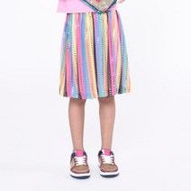 MARC JACOBS 멀티컬러 스트라이프 골드로고 스커트
