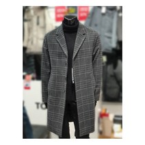 [톰스토리] [W몰 ] T199M-6915A18S4 테일러드 오버핏 타탄체크 모직 코트