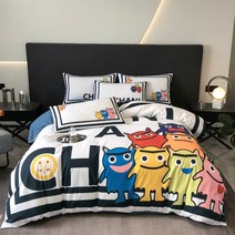 북유럽 침대시트와 이불커버의 하이엔드 4종 세트