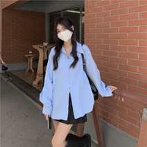 디자인 센스 미니 지퍼 터틀넥 블라우스 프렌치 블라우스 화이트 블라우스 봄옷 2022년