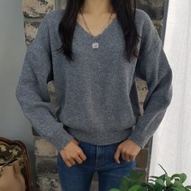 상상그이상 여성용 국내제작 라인 캐시울 니쥬 브이넥 니트 부드러운 캐시울소재 구김없는 단정한 니트탑 기본아이템 슬랙스 코디추천