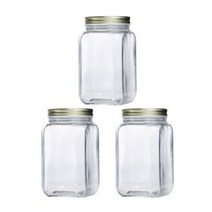 까밀로 사각유리용기 3p, 1300ml