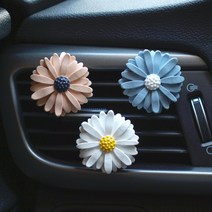 미니 데이지 자동차 석고방향제 차량 송풍구 방향제 석고리필액5ml 증정 답례품 기념품 선물, 화이트, 석고리필액10ml(주문향동일), 라벤더