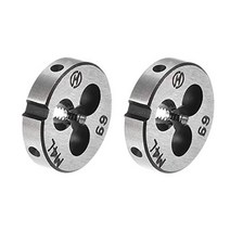 uxcell m3 메트릭 원형 다이 기계 나사 왼나사 다이 합금 공구강 2개, m4×0.7