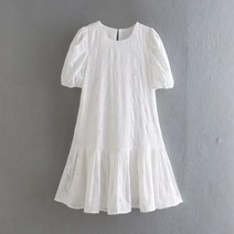 키작녀 원피스 키작은 여자 UR ZA COS 22 봄 여름 신작 여성 캐주얼 질감 인형 WL19S7AE2001