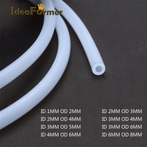 테프론튜브 테프론 호스 3d 프린터 부품 용 1m ptfe 튜브 파이프 bowden 압출기 j-head hotend v5 v6 1.75mm3mm 필라멘트 id 점적테이프, 아이디2mm 외경3mm