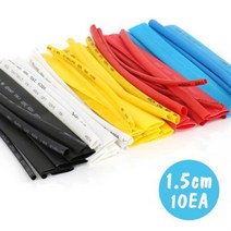 열 수축 튜브 세트 1.5x15cm 블루 10EA 단선방지 케이블결속 케이블방수 케이블튜브 고무관, !@상품선택@-, !@상품선택@!