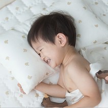 불로홈 유아 아기 꼰사인견 패드 쿨매트 신생아 사계절 고밀도 광목 토퍼 면 S(70x100cm), 스윗구스(블루), 1개
