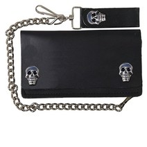Hot Leathers (WLA2004 블랙 15.2cm(6인치)) 해골 가죽 지갑