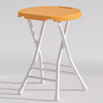 바우마켓 휴대용 간이 접이식 플라스틱 의자, 오렌지 2