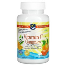 Nordic Naturals (노르딕 내추럴스) Nordic Naturals 비타민 C의 껌 귤 250mg 120껌, 3개