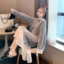 예쁜 루즈핏 프릴 니트 원피스 루즈핏 가을 겨울 주름 롱스웨터