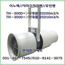 이노텍//지하주차장팬//유인팬//TIV-350D//L:1119*378*245파이/3310m3/h