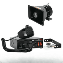 중장비 사이렌 앰프 스피커 12v 24v 차량용 확성기, 12V 200W + 비스듬한 검정색 스피커