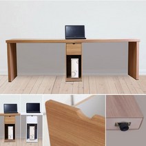 (GD2543) 2인책상세트2000 (본체형 상판50T) 거실책상, 아카시아