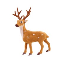 스탠딩 크리스마스 시카 사슴 생명과 같은 박제 동물 사슴 모델 장식품 소품, 25cm