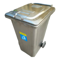 업소용 음식물 쓰레기통 스테인레스 이동식 휴지통 야외, 단일사이즈, 240L 올스테인레스스틸 1.2두께