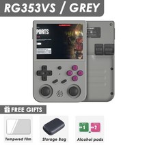 오락기 레트로 옛날오락기 가정용 오락실 게임기 ANBERNIC 휴대용 게임 플레이어 내장 시뮬레이터 20 개 유선 핸들 안드로이드 리눅스 OS RG353VS RG353V 35 인치, RG353VSGrey+256G 40K Games