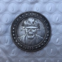 재미있는 광대 해골 호보 니켈 골동품 동전 수집용 올드 독일 기념 고대 복제 38mm, [24] 24