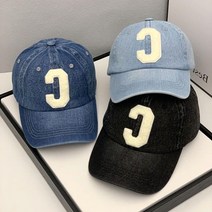 봄 여름 스트리트 스타일 여성 남성 모자 빅 브림 편지 씻어 빈티지 데님 야구 모자 백