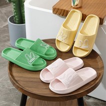 키즈카페 부모님용 토끼드로잉 편안한 슬리퍼 기숙사 렌탈스튜디오, 포인트슬리퍼_화이트 42-43