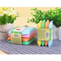 인덕션 클리너 세척 에어프라이어 후라이팬기름때제거 가스 전자 레인지 청소 수세미 4P 세트, 단일