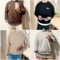 코코로맨틱 강아지 자수 봄 가을 맨투맨 후드티