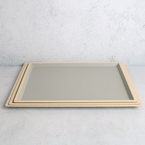 컬러 일식쟁반 액자형 논슬립 트레이 그레이 4size 1인세트 쟁, 2호