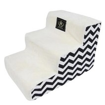 애견 침대계단 지그재그 3단스텝 아이보리 수술후관리 발판 디딤대 재활 오르기 탄성