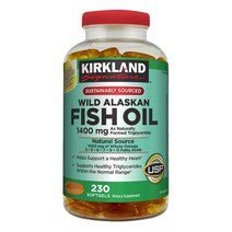커클랜드 와일드 알라스칸 피쉬오일 1400mg 230정 (소프트젤) Kirkland Signature Wild Alaskan Fish Oil 230sgels