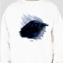 키밍 까마귀 티셔츠 남자 여자 조류 가을 겨울 맨투맨