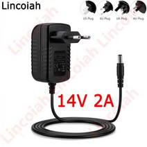 어댑터 14V2A AC 100V-240V 변환기 어댑터 DC 14 V 2A 2000mA 28W 전원 공급 장치 볼트 EU/US/UK/AU 플러그, 03 UK