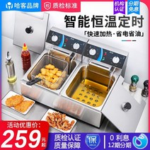 업소용 탁상 튀김기 1인 감자튀김 더블 탁상용 분식집, [전기히터]병렬봉 - 프라이+국수-타이밍