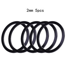 자전거 5pcs 알루미늄 합금 카세트 플라이휠 허브 스페이서 하단 브래킷 개스킷 프리휠 바디 와셔 11.522.53mm 두께, 2mm 블랙
