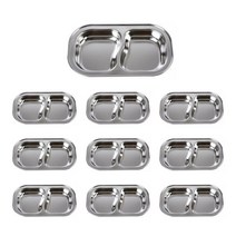 위dhns_깊은형 스텐 어린이집 유치원 단체 간식접시 2구 10개 식판 레스 칸칸 나눔♥dhn, ♥happynesss