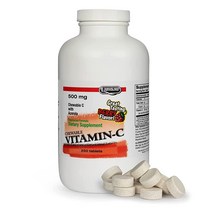 Landau 500mg Chewable Vitamin C Candy for Kids Adults - Easy-to-Take Vitamin C Supplement with Acerola - Kosher Made in The USA - Great Tasting Berry, 250, 250