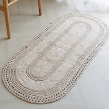 디작소 패브릭 디자인 라운드 뜨개 주방매트 2color