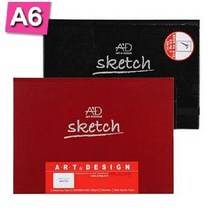 S1009-적색 양장스케치북 A6 105g 제본 80장 -45883 스케치북 _ 23030321EA, 본상품선택