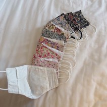 [미스블혹] 필터교체형 국내제작 꽃 면 마스크