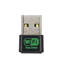 미니 와이파이 어댑터 USB 2.0 동글 2.4G 150Mbps 무선 네트워크 카드 데스크탑 노트북 윈도우즈용 수신기, 01 MT7601 Black