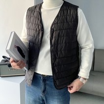 남자 경량 패딩조끼 웰론 오리털 초경량 덕다운 패딩 조끼