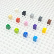 요고요 레고 호환 부품 커스텀 벌크 브릭 블럭 타일 플레이트 100G 소포장 패키지, [브릭 1 x 1] 핑크 100G