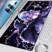 컴퓨터책상 게이밍책상 사무용책상 Re Zero 마우스 패드 게이머 대형 맞춤형 컴퓨터 HD 데스크 매트 천연, 03 3