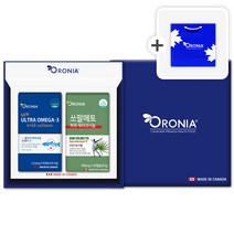 오로니아 연어오일 오메가3 90정 + 쏘팔메토파워 옥타코사놀 90캡슐 선물세트