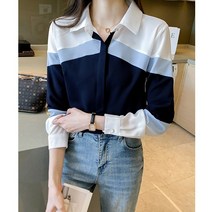 디아리스 여성 캐쥬얼 카라 블라우스 6317