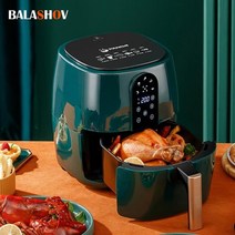 오븐형에어프라이어 대용량 대형 영업용 220V 110V 전기 에어 프라이어 4.5L 6L 대용량 스마트 자동 가정용1286778 L3, 02 6L Green1286778 L3 _01 미국